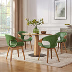 Sedia da pranzo in similpelle curvata marrone/nera – singola o set da 2