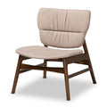 Poltrona di design di metà secolo, beige/grigia, a seduta singola