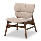 Poltrona di design di metà secolo, beige/grigia, a seduta singola