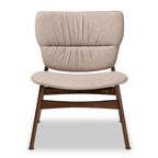 Poltrona di design di metà secolo, beige/grigia, a seduta singola