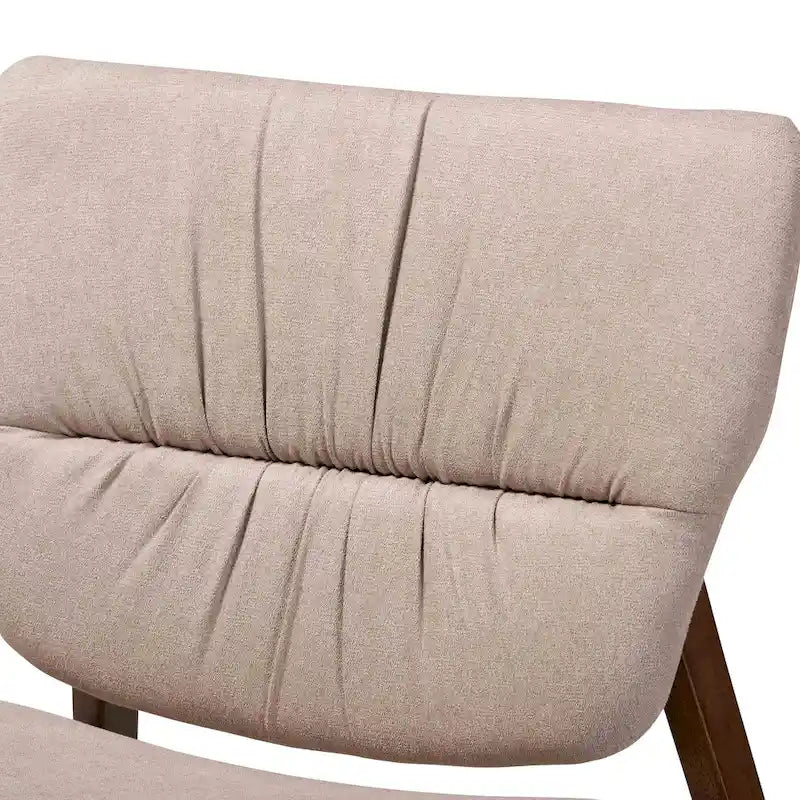 Poltrona di design di metà secolo, beige/grigia, a seduta singola