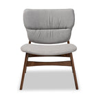 Poltrona di design di metà secolo, beige/grigia, a seduta singola