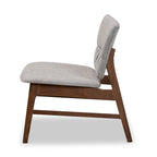 Poltrona di design di metà secolo, beige/grigia, a seduta singola