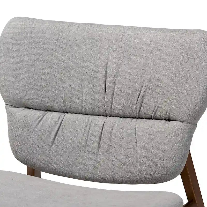 Poltrona di design di metà secolo, beige/grigia, a seduta singola