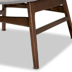 Poltrona di design di metà secolo, beige/grigia, a seduta singola