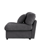 Divano componibile a nuvola grigio / rosa / beige, velluto scamosciato, 2-3 posti
