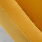 Verde / Velluto / Set da 6 — Sedie da pranzo imbottite con schienale trapuntato e anello a tirante color oro