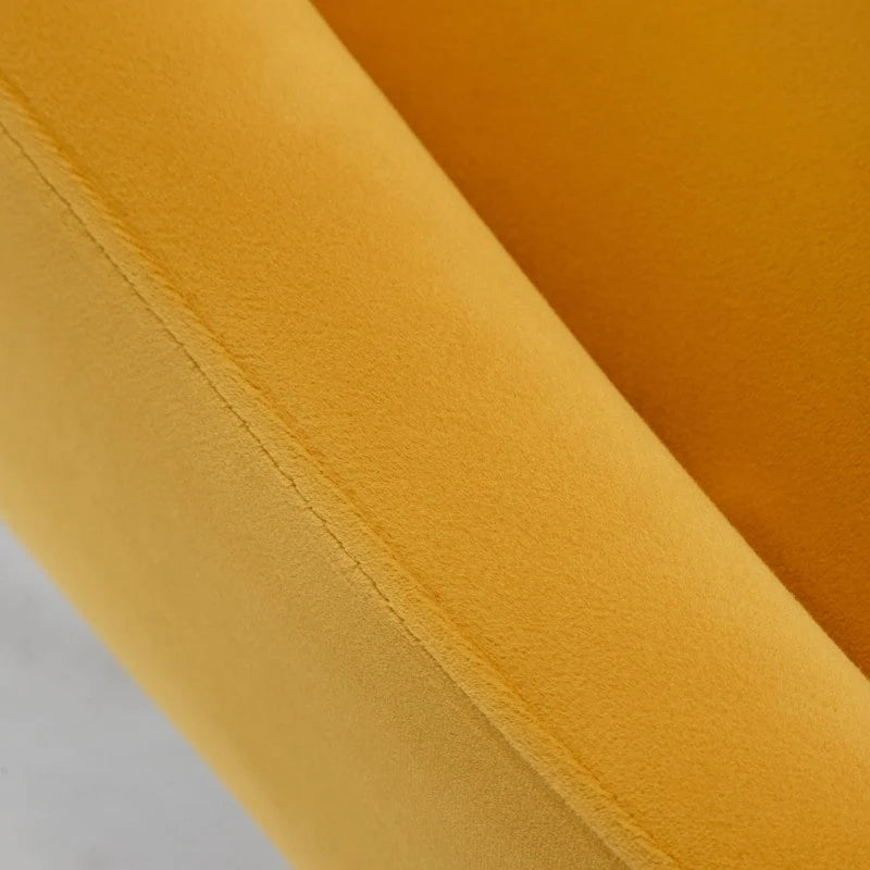 Verde / Velluto / Set da 6 — Sedie da pranzo imbottite con schienale trapuntato e anello a tirante color oro