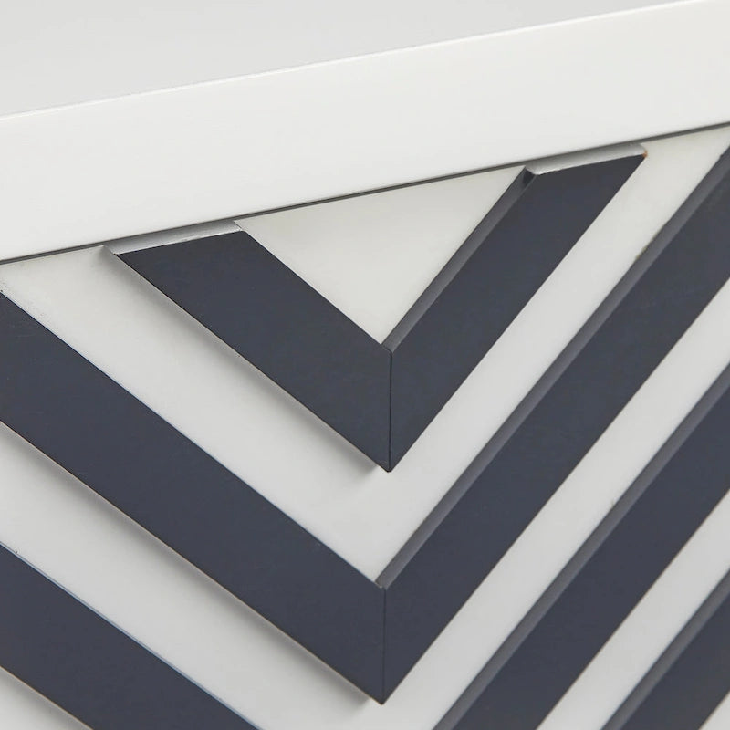 Mobile buffet/credenza Mid-Century Modern marrone tabacco/bianco e nero – Montaggio a 2 persone