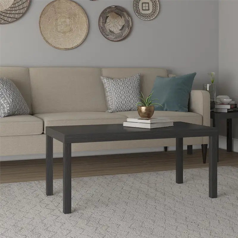 Tavolino rettangolare – Rovere naturale / Espresso / Rovere nero / Rovere rustico / Bianco, Posti a sedere 1-2
