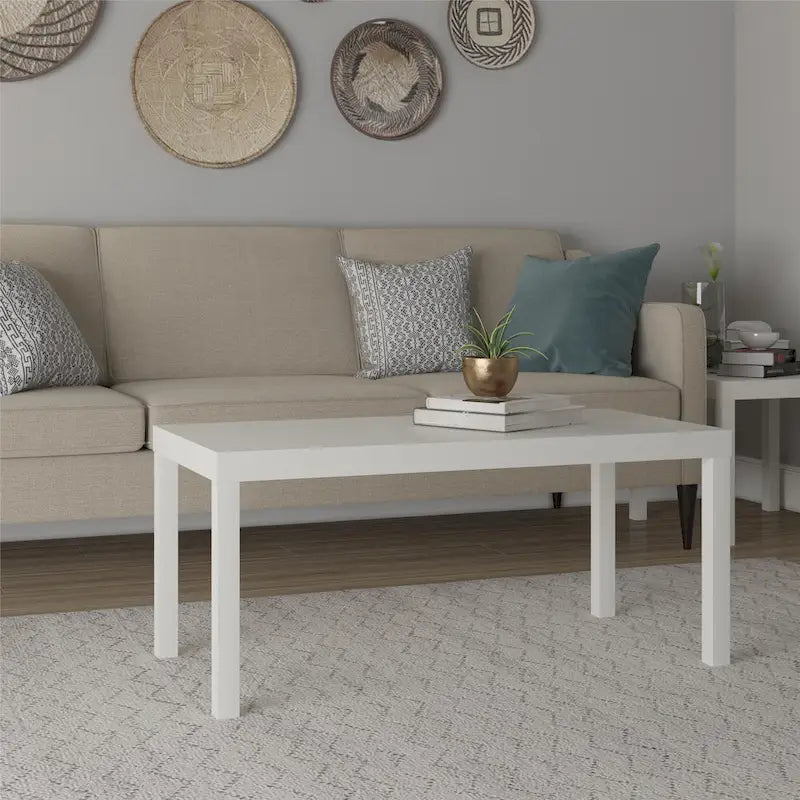 Tavolino rettangolare – Rovere naturale / Espresso / Rovere nero / Rovere rustico / Bianco, Posti a sedere 1-2