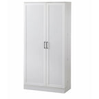 Mobile dispensa alto, a doppia anta, stile moderno e rustico – Grigio antracite / Noce / Bianco