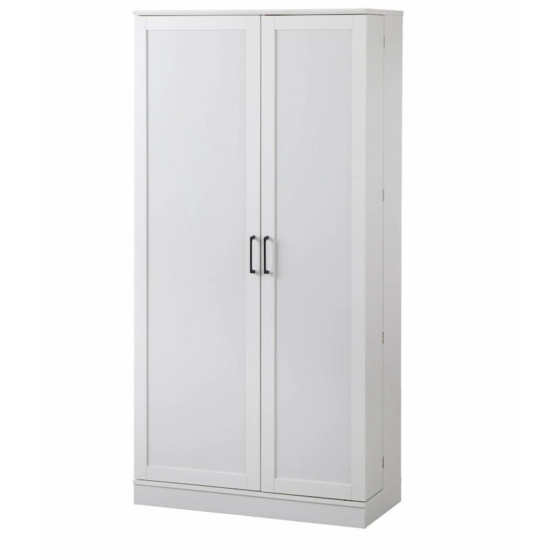 Mobile dispensa alto, a doppia anta, stile moderno e rustico – Grigio antracite / Noce / Bianco