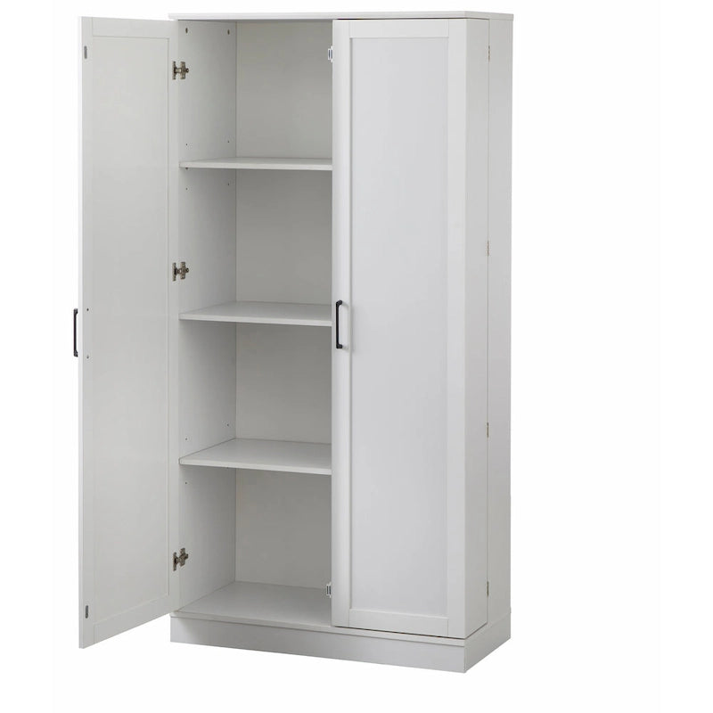 Mobile dispensa alto, a doppia anta, stile moderno e rustico – Grigio antracite / Noce / Bianco