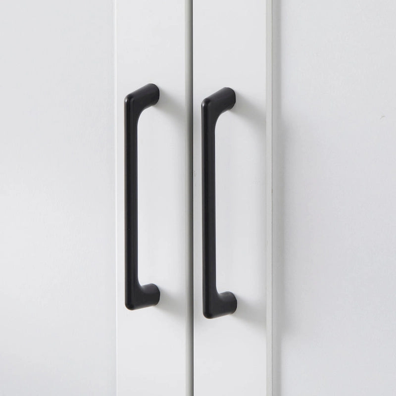 Mobile dispensa alto, a doppia anta, stile moderno e rustico – Grigio antracite / Noce / Bianco