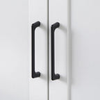 Mobile dispensa alto, a doppia anta, stile moderno e rustico – Grigio antracite / Noce / Bianco