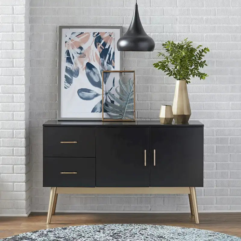 Madia Buffet Mid-Century Noce e Nera