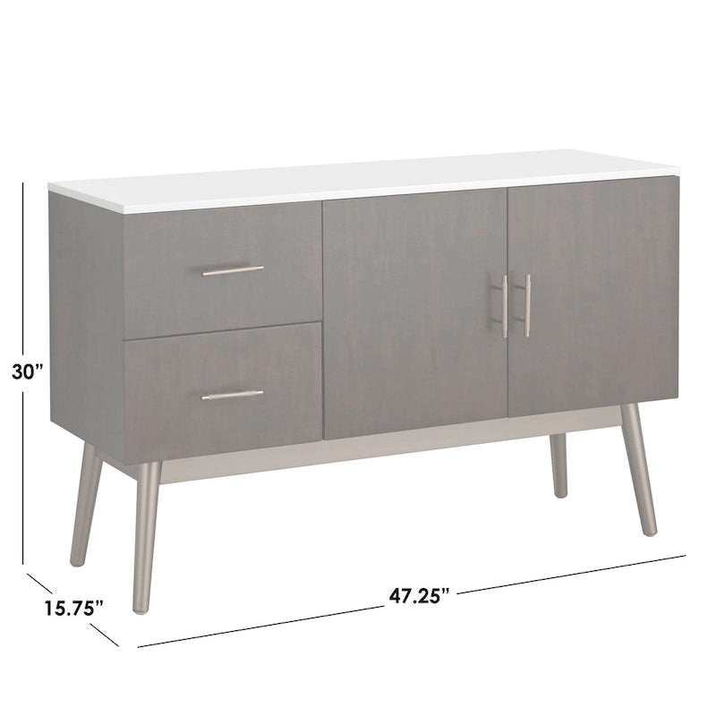 Madia Buffet Mid-Century Noce e Nera
