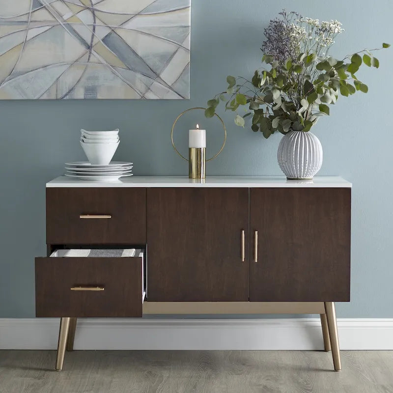 Madia Buffet Mid-Century Noce e Nera