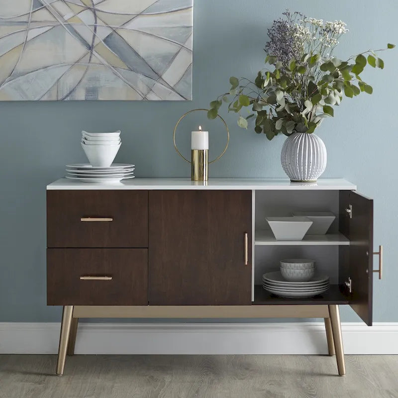 Madia Buffet Mid-Century Noce e Nera