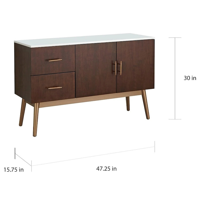 Madia Buffet Mid-Century Noce e Nera