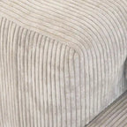 Divano componibile a L in velluto a coste nero / marrone chiaro / beige, 3-4 posti