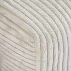 Divano componibile a L in velluto a coste nero / marrone chiaro / beige, 3-4 posti