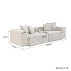 Divano componibile a L in velluto a coste nero / marrone chiaro / beige, 3-4 posti