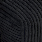 Divano componibile a L in velluto a coste nero / marrone chiaro / beige, 3-4 posti