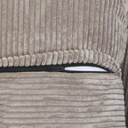 Divano componibile a L in velluto a coste nero / marrone chiaro / beige, 3-4 posti