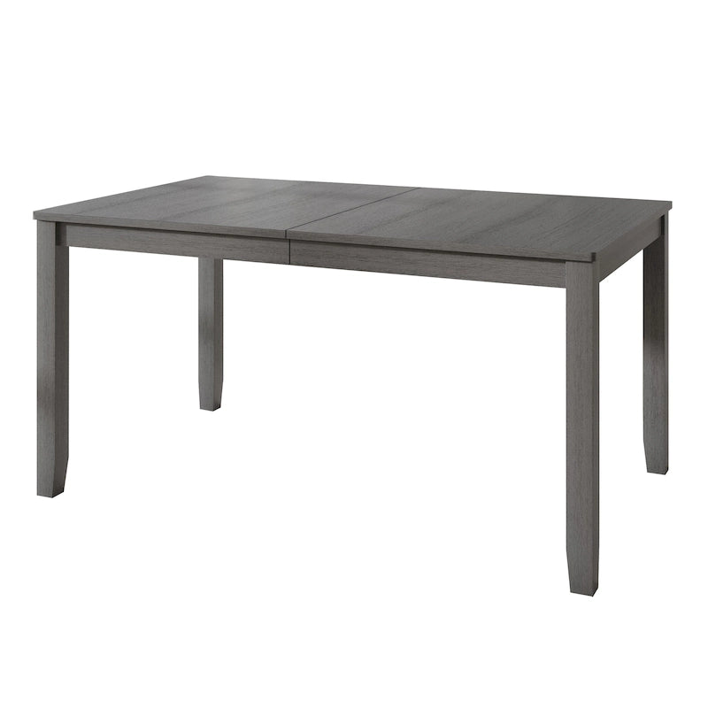 Tavolo da pranzo rettangolare a 6 posti – Piano in impiallacciatura di legno, nero / marrone / grigio / bianco / rovere naturale