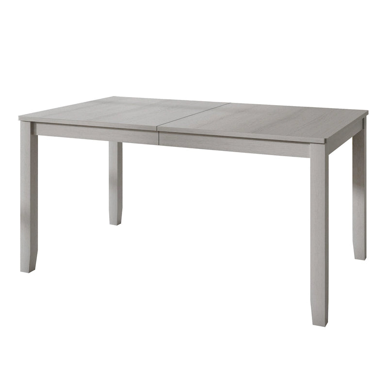 Tavolo da pranzo rettangolare a 6 posti – Piano in impiallacciatura di legno, nero / marrone / grigio / bianco / rovere naturale