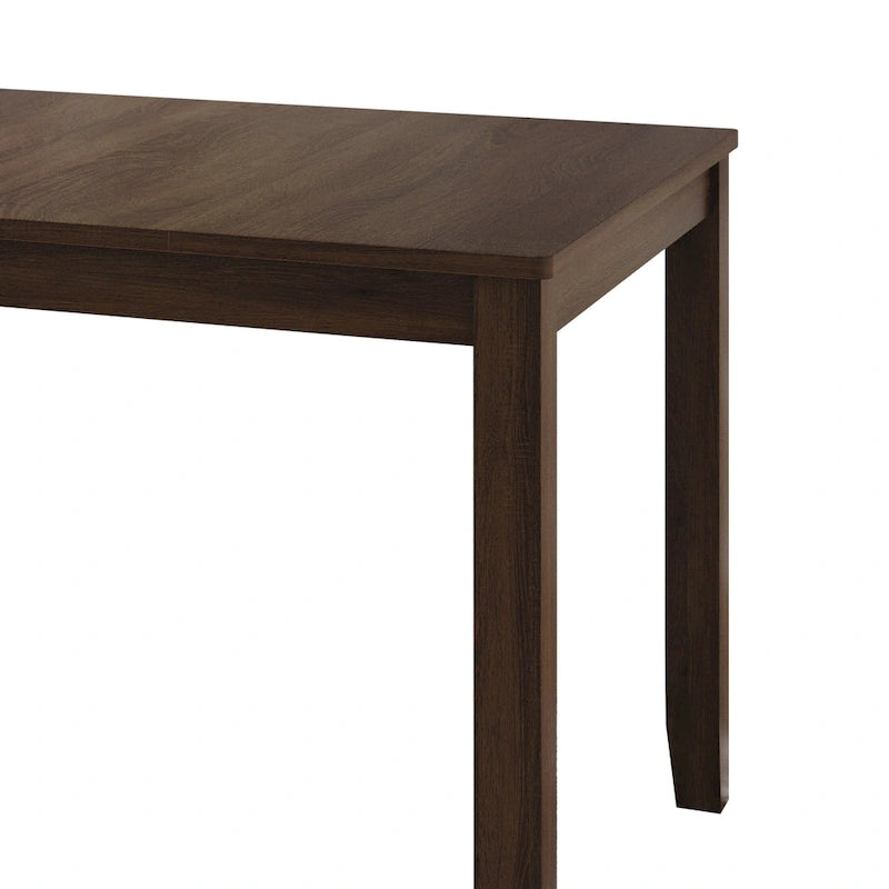 Tavolo da pranzo rettangolare a 6 posti – Piano in impiallacciatura di legno, nero / marrone / grigio / bianco / rovere naturale