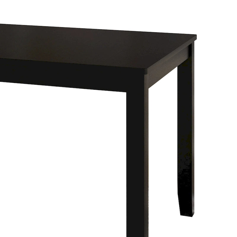 Tavolo da pranzo rettangolare a 6 posti – Piano in impiallacciatura di legno, nero / marrone / grigio / bianco / rovere naturale