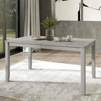 Tavolo da pranzo rettangolare a 6 posti – Piano in impiallacciatura di legno, nero / marrone / grigio / bianco / rovere naturale