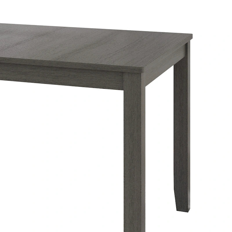 Tavolo da pranzo rettangolare a 6 posti – Piano in impiallacciatura di legno, nero / marrone / grigio / bianco / rovere naturale