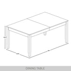 Tavolo da pranzo rettangolare a 6 posti – Piano in impiallacciatura di legno, nero / marrone / grigio / bianco / rovere naturale