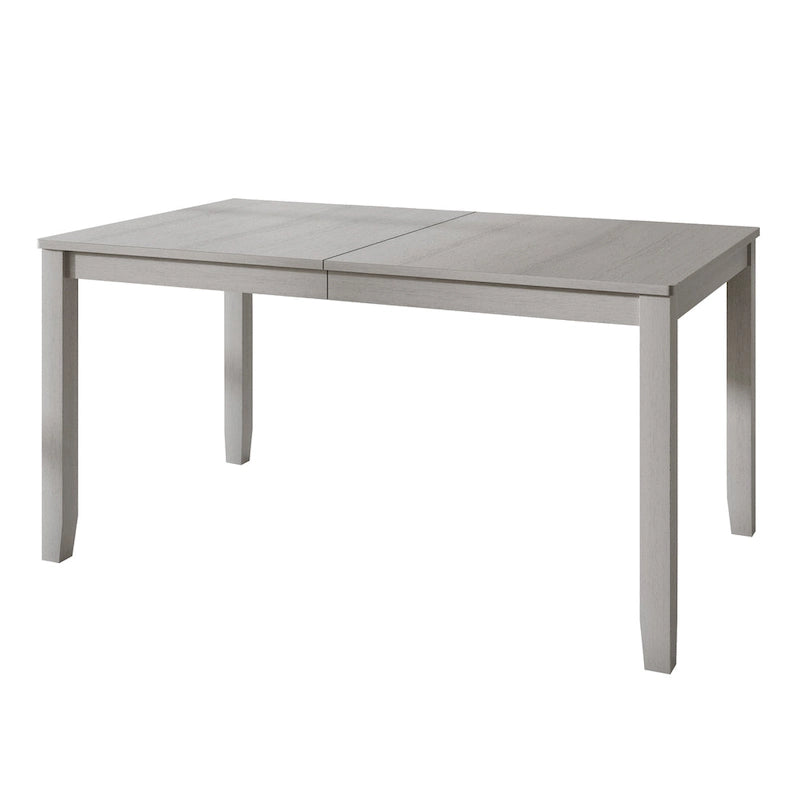 Tavolo da pranzo rettangolare a 6 posti – Piano in impiallacciatura di legno, nero / marrone / grigio / bianco / rovere naturale