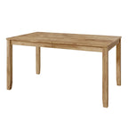 Tavolo da pranzo rettangolare a 6 posti – Piano in impiallacciatura di legno, nero / marrone / grigio / bianco / rovere naturale