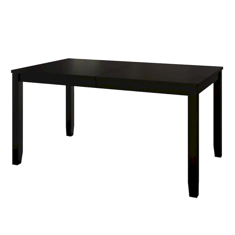 Tavolo da pranzo rettangolare a 6 posti – Piano in impiallacciatura di legno, nero / marrone / grigio / bianco / rovere naturale