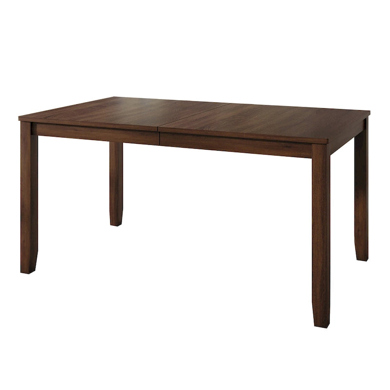 Tavolo da pranzo rettangolare a 6 posti – Piano in impiallacciatura di legno, nero / marrone / grigio / bianco / rovere naturale