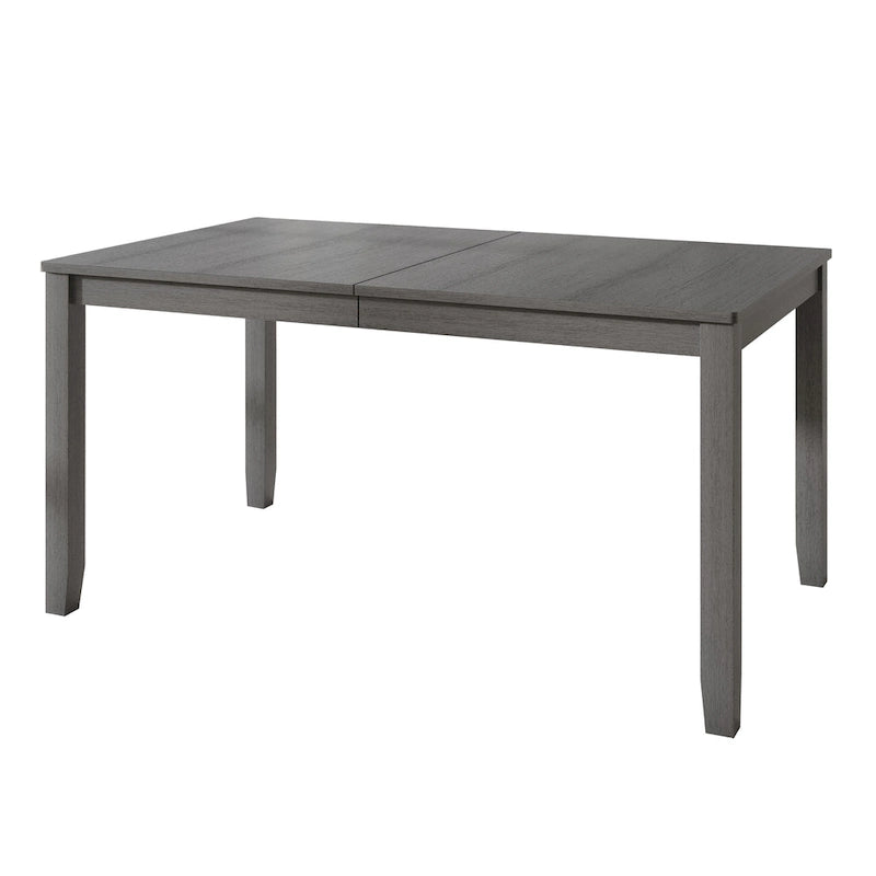 Tavolo da pranzo rettangolare a 6 posti – Piano in impiallacciatura di legno, nero / marrone / grigio / bianco / rovere naturale