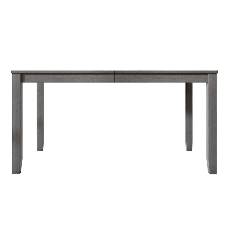 Tavolo da pranzo rettangolare a 6 posti – Piano in impiallacciatura di legno, nero / marrone / grigio / bianco / rovere naturale