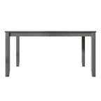 Tavolo da pranzo rettangolare a 6 posti – Piano in impiallacciatura di legno, nero / marrone / grigio / bianco / rovere naturale