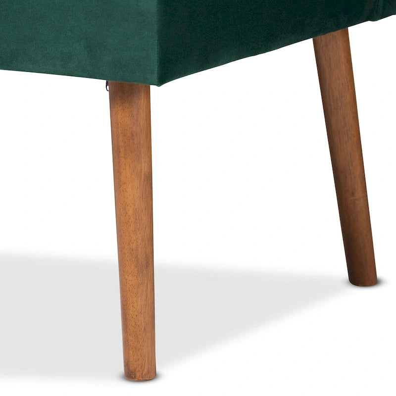 Set banquette per sala da pranzo in velluto grigio e noce scuro Mid-Century, 2 posti + angolare, 2 pezzi