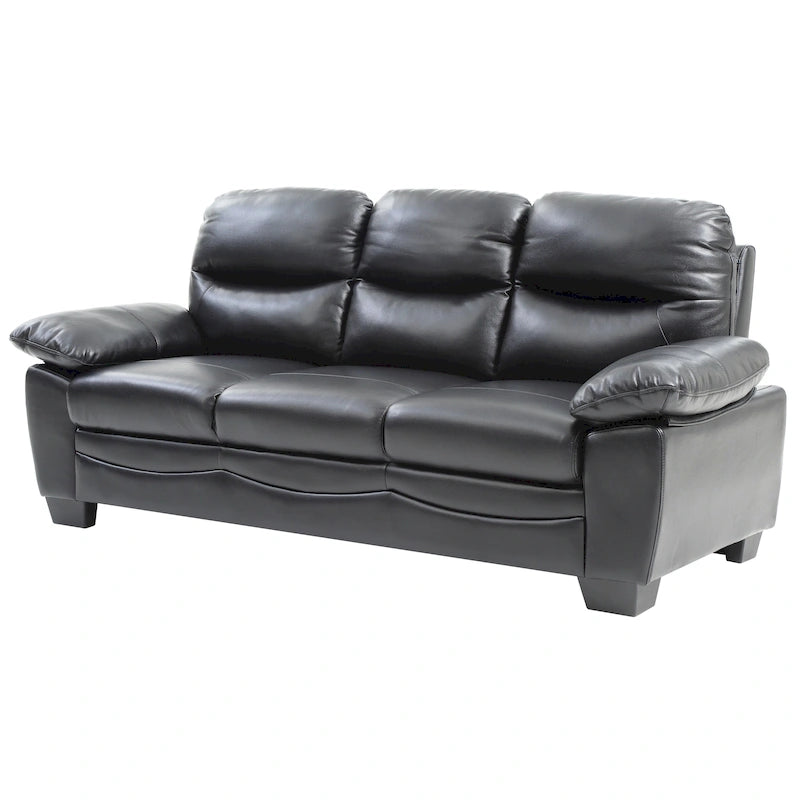 Divano 3 posti in similpelle – Grigio / Nero / Marrone scuro / Perla