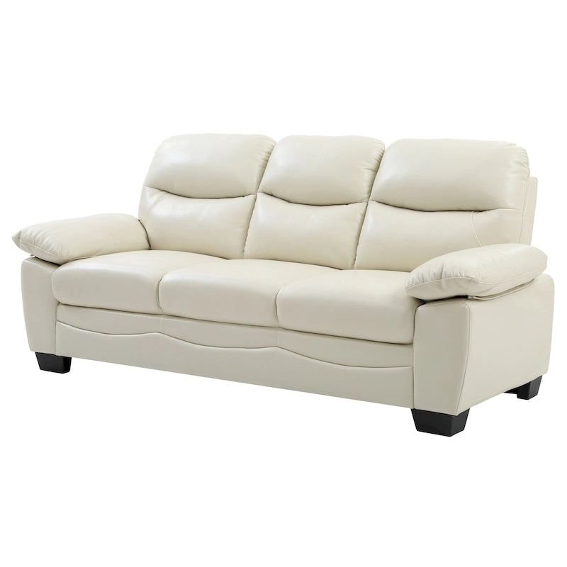 Divano 3 posti in similpelle – Grigio / Nero / Marrone scuro / Perla