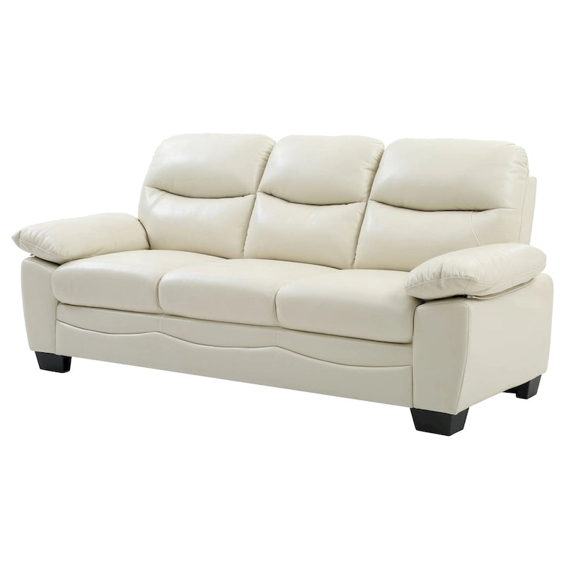 Divano 3 posti in similpelle – Grigio / Nero / Marrone scuro / Perla