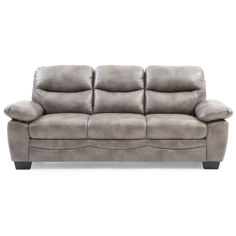 Divano 3 posti in similpelle – Grigio / Nero / Marrone scuro / Perla