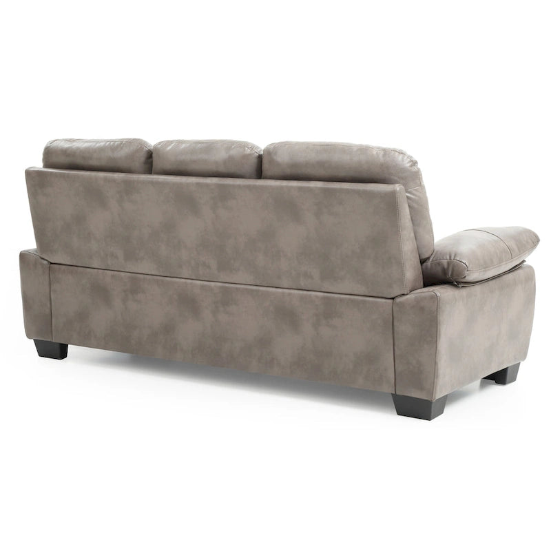 Divano 3 posti in similpelle – Grigio / Nero / Marrone scuro / Perla